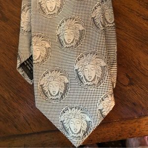 Versace classic Face silk tie